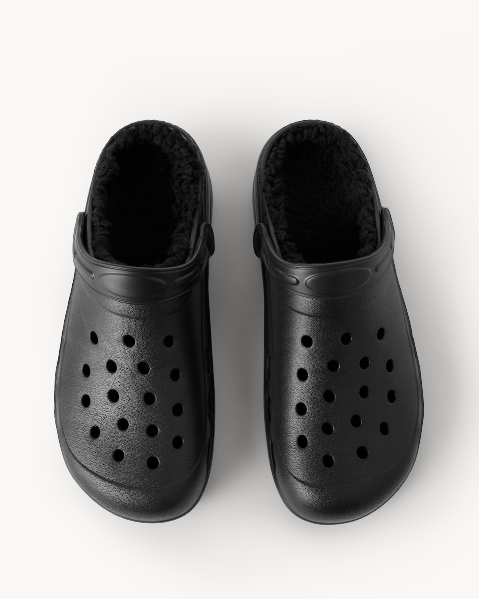 image 1 of F&F Borg Lined Clogs in Black