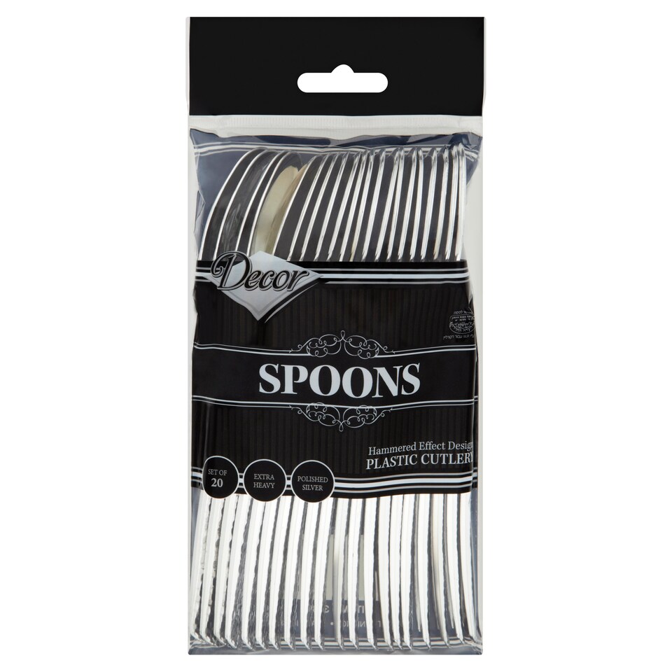 Decor Silver Look Plastic Spoons 20S