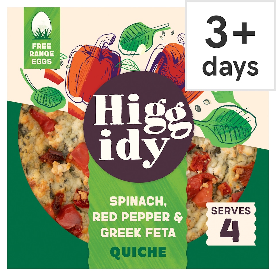 image 1 of Higgidy Spinach Feta Red Pepper Quiche 400G