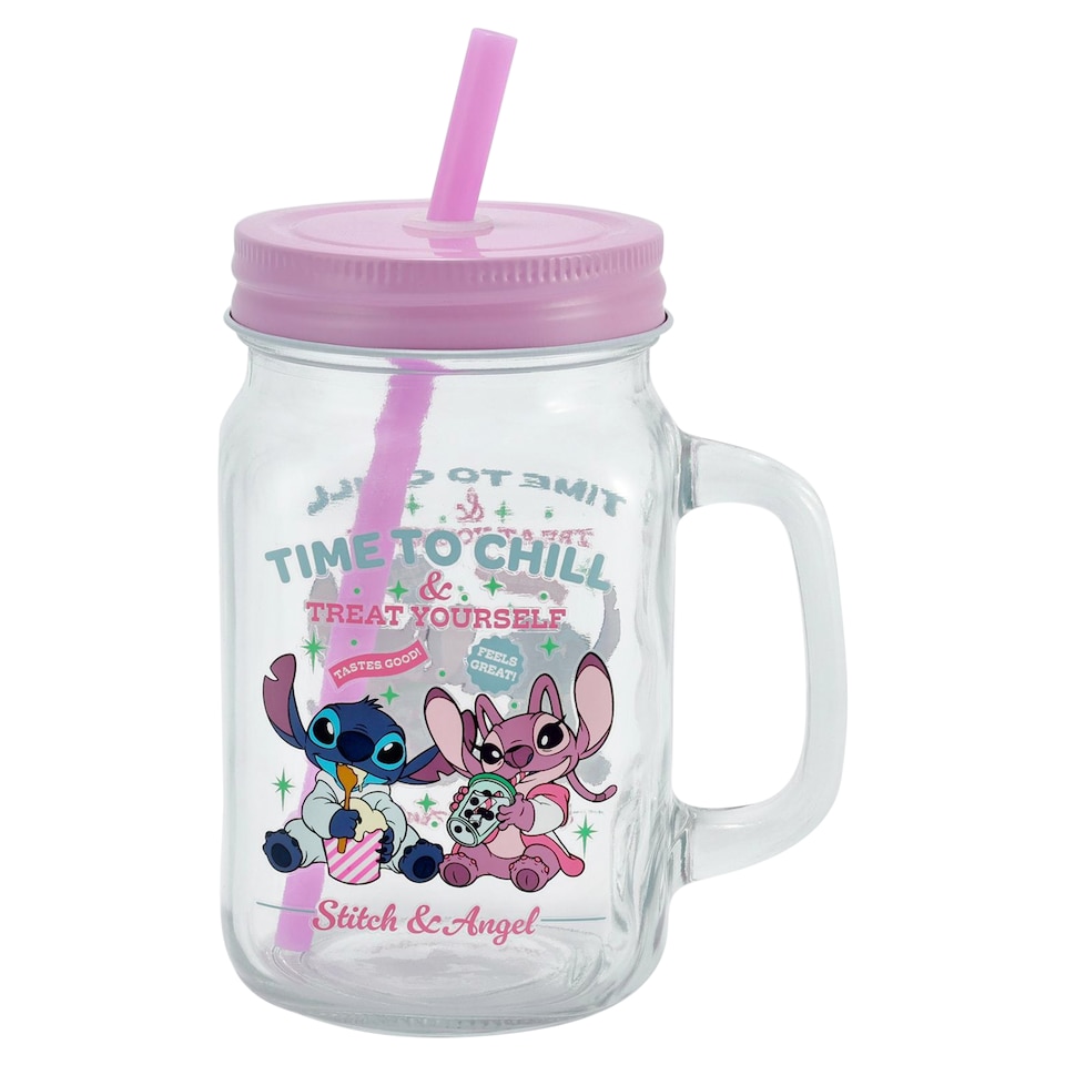 F&F Home Disney Stitch Drinking Jar