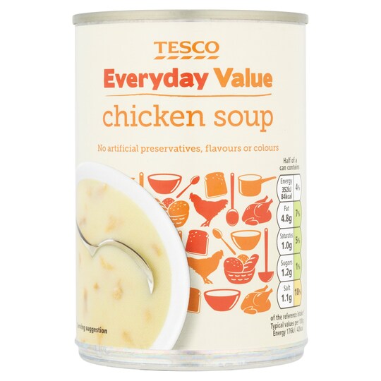 Tesco Every Day Value Chcken Soup 400G Tesco Groceries