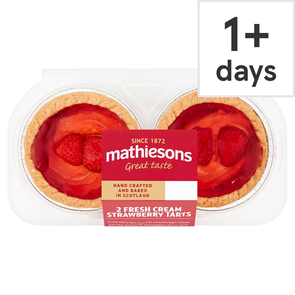 Mathiesons Strawberry Cream Tarts 2 Pack (L)