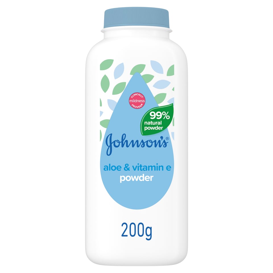 image 1 of Johnson's Baby Powder Natural Cornstarch with Aloe and Vitamin E 200g
