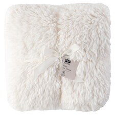 F&F Home White Cloud Faux Fur Throw