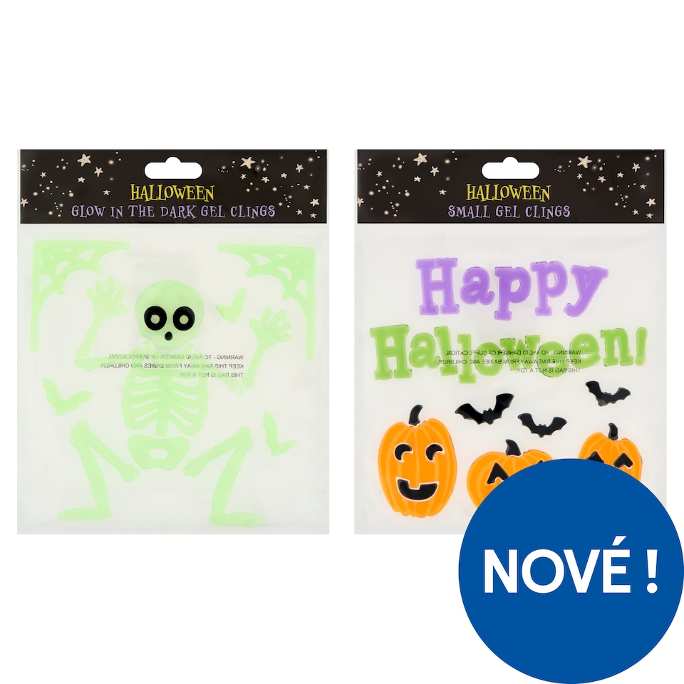Halloween Glow in the Dark Gel Clings