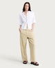 image 2 of F&F Linen Rich Button Up Shirt in White