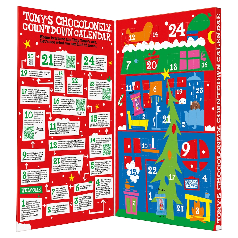 image 1 of T's/Choclnly Big Tiny Advent Calendar 225G