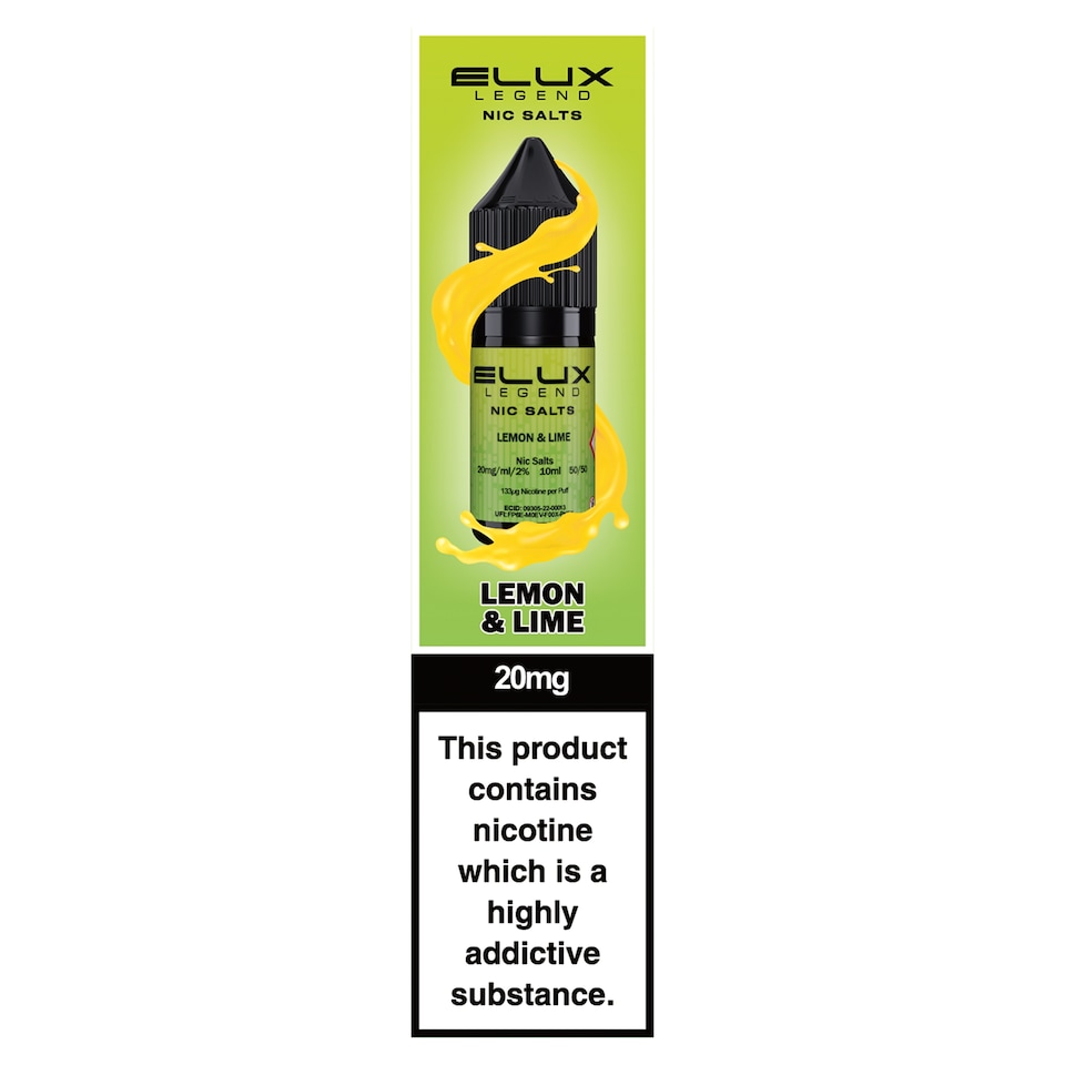 Elux Legend Nic Salts Lemon & Lime 20Mg/10ml