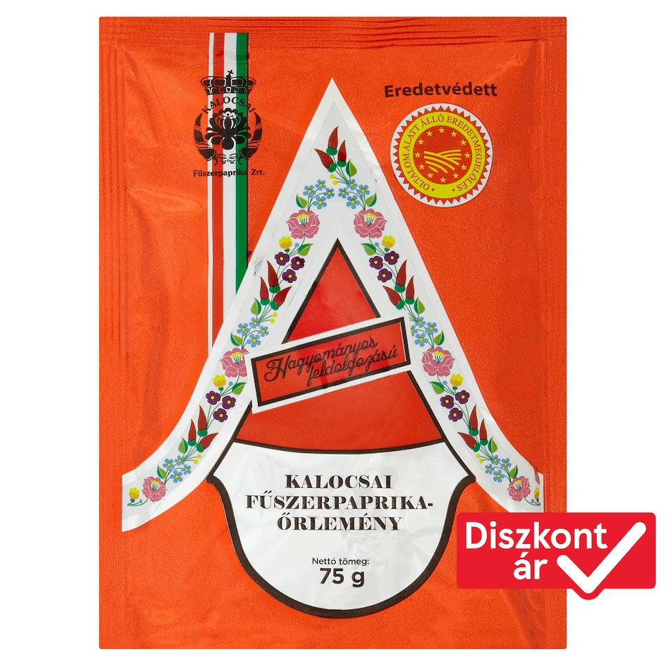 Kalocsai Eredetvédett, hagyományos feldolgozású fűszerpaprika őrlemény 75 g