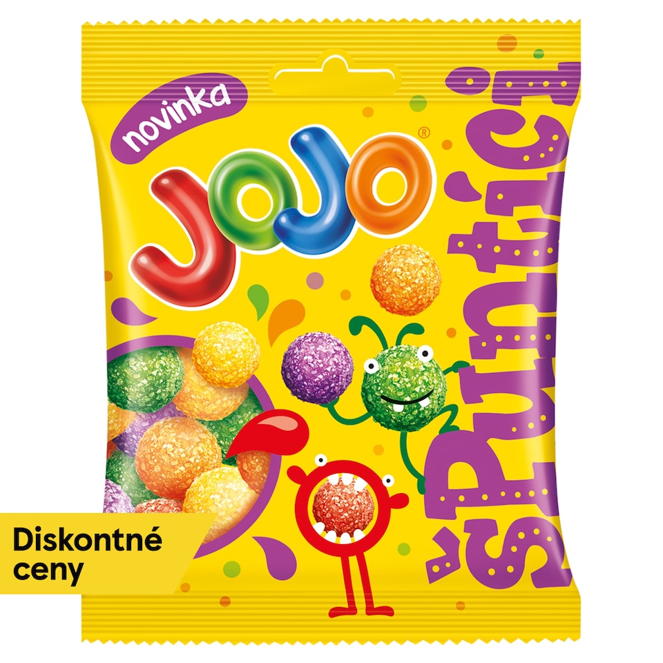 JOJO Špuntíci, želé na báze škrobu s ovocnými príchuťami 80 g