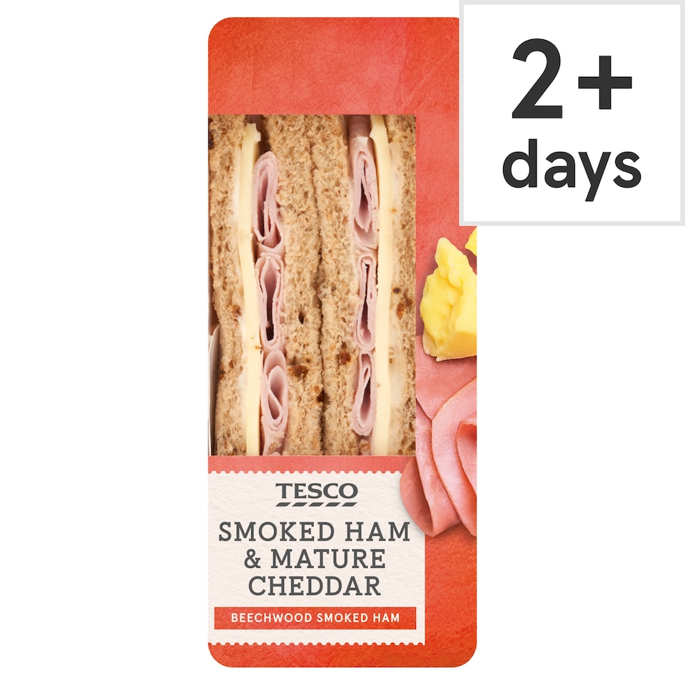 Tesco Smoked Ham And Cheddar Cheese Sandwich
