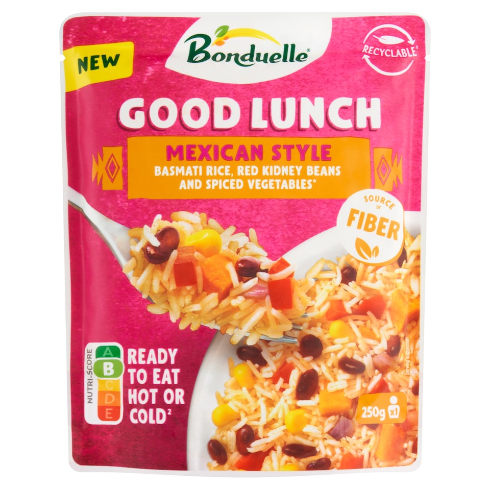 Obrázek 1 pro produkt Bonduelle Good Lunch mexický styl rýže basmati, červené fazole a kořeněná zelenina 250g