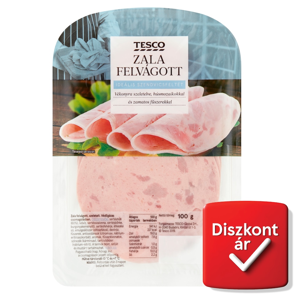 Tesco szeletelt zala felvágott 100 g