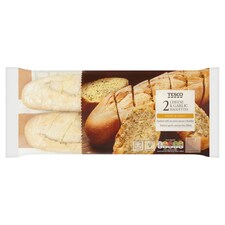 Tesco 2 Cheese And Cheese And Garlic Baguettes 425G