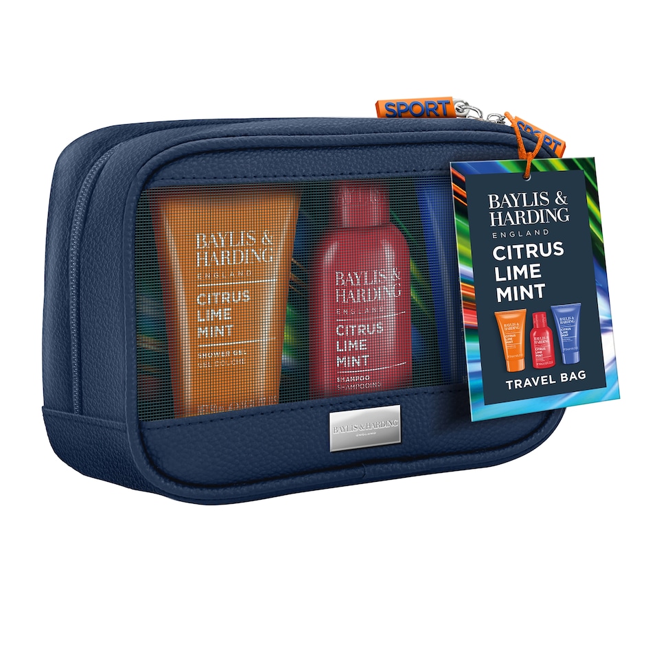 image 1 of Baylis & Harding Citrus, Lime & Mint Men's Travel Bag Gift Set