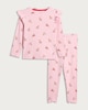 image 4 of F&F Girls Cotton Rich Reindeer Print Top and Leggings Pyjamas in Pink