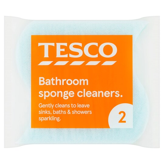Tesco Twin Pack Sponge Bathroom Cleaner Tesco Groceries
