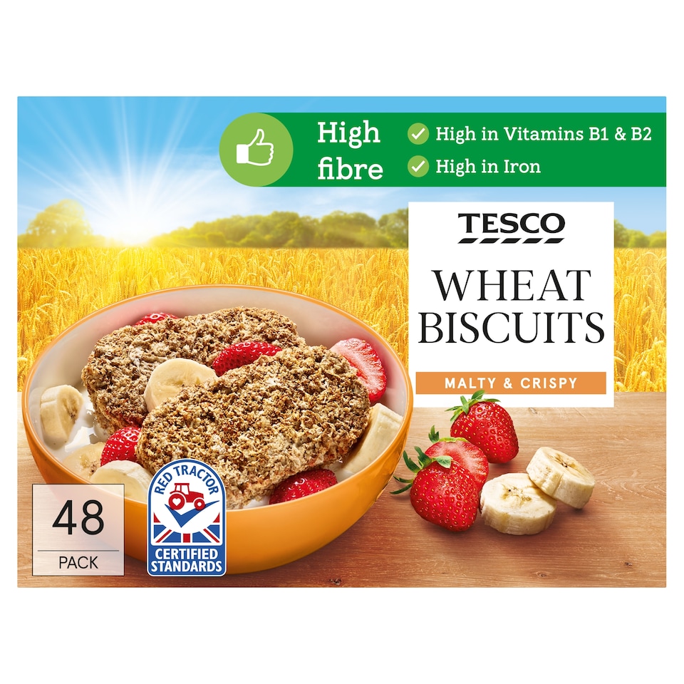 Tesco Wheat Biscuits Cereal 48 Pack