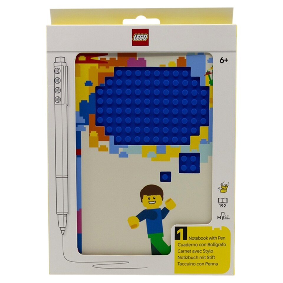 image 1 of LEGO Thoughts Notebook A5 192 Pages and Blue Gel Pen 0,7 mm