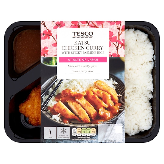 Tesco Katsu Chicken Curry With Sticky Jasmine Rice 350G Tesco Groceries