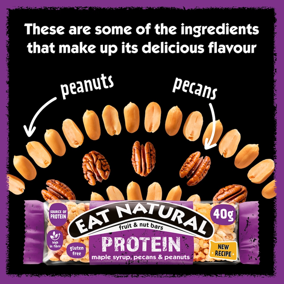 image 1 of Eat Natural Protein Bars - Maple Syrup, Pecans & Peanuts 3 Pack 40g