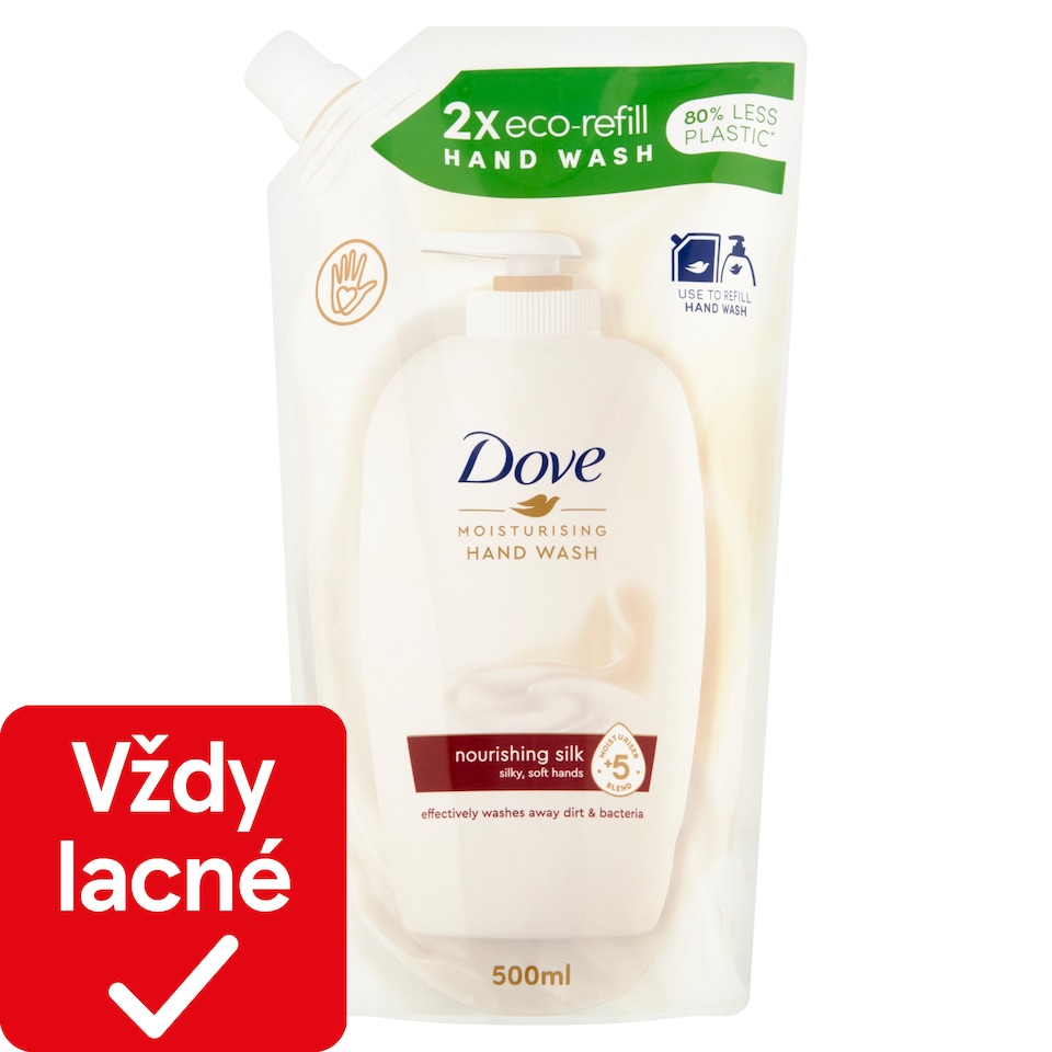obrázok 1 z Dove Nourishing Silk Tekuté mydlo náhradná náplň 500 ml