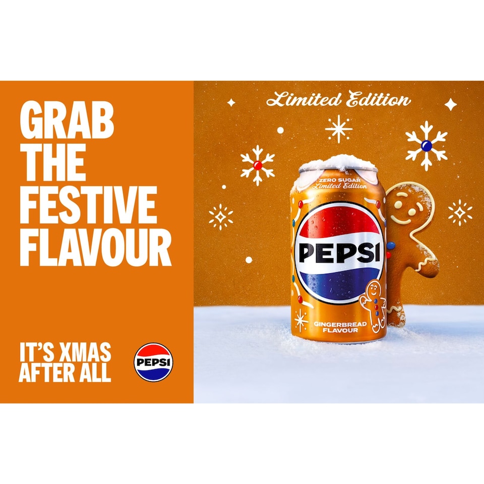 image 1 of Pepsi Zero Sugar Gingerbread Flavour 8x330ML 