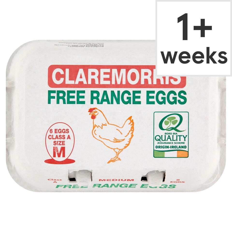 Claremorris Free Range Eggs Medium 6Box