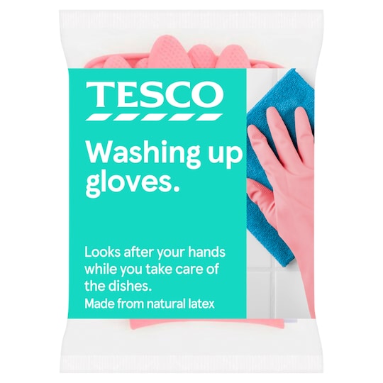 Tesco Dishwashing Rubber Gloves Small Tesco Groceries