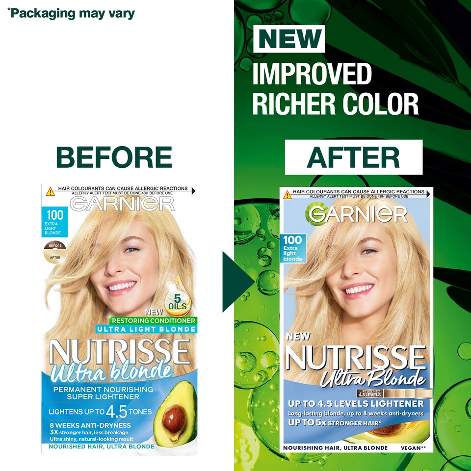 image 1 of Garnier Nutrisse 100 Extra Light Blonde Permanent Hair Dye