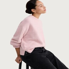 F&F Seam Detail Jumper with Alpaca in Pink