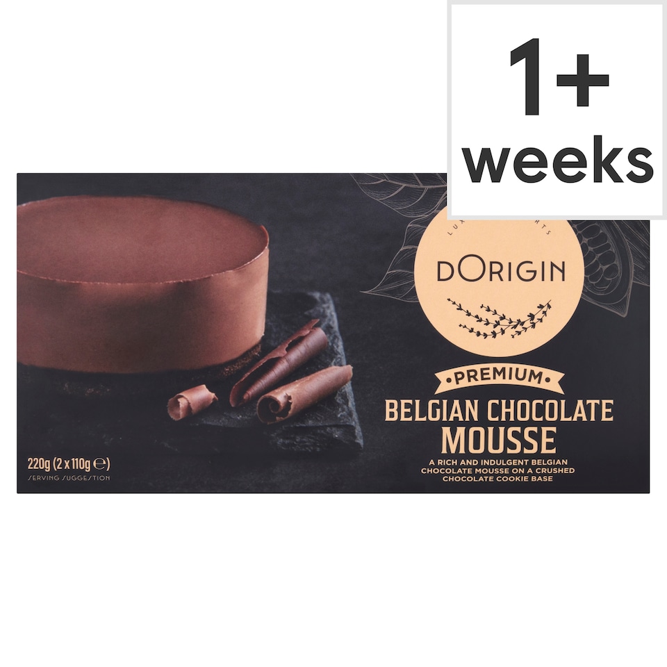 DORIGIN Premium Belgian Chocolate Mousses 2 x 110g