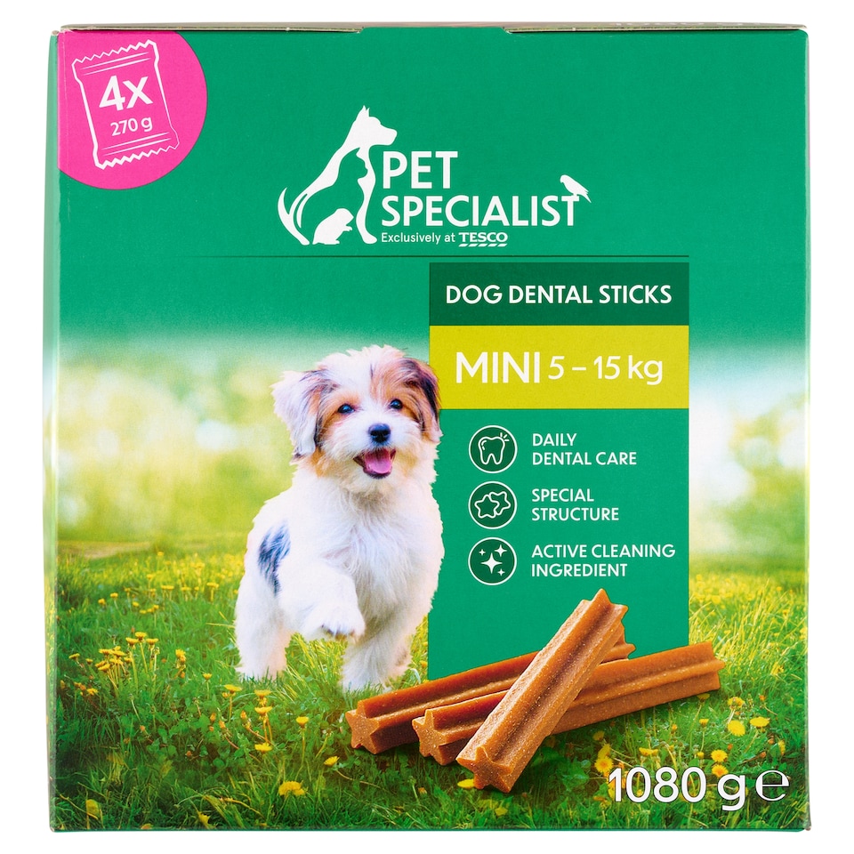 Pet Specialist Mini dentální tyčinky 4 x 270g (1080g)