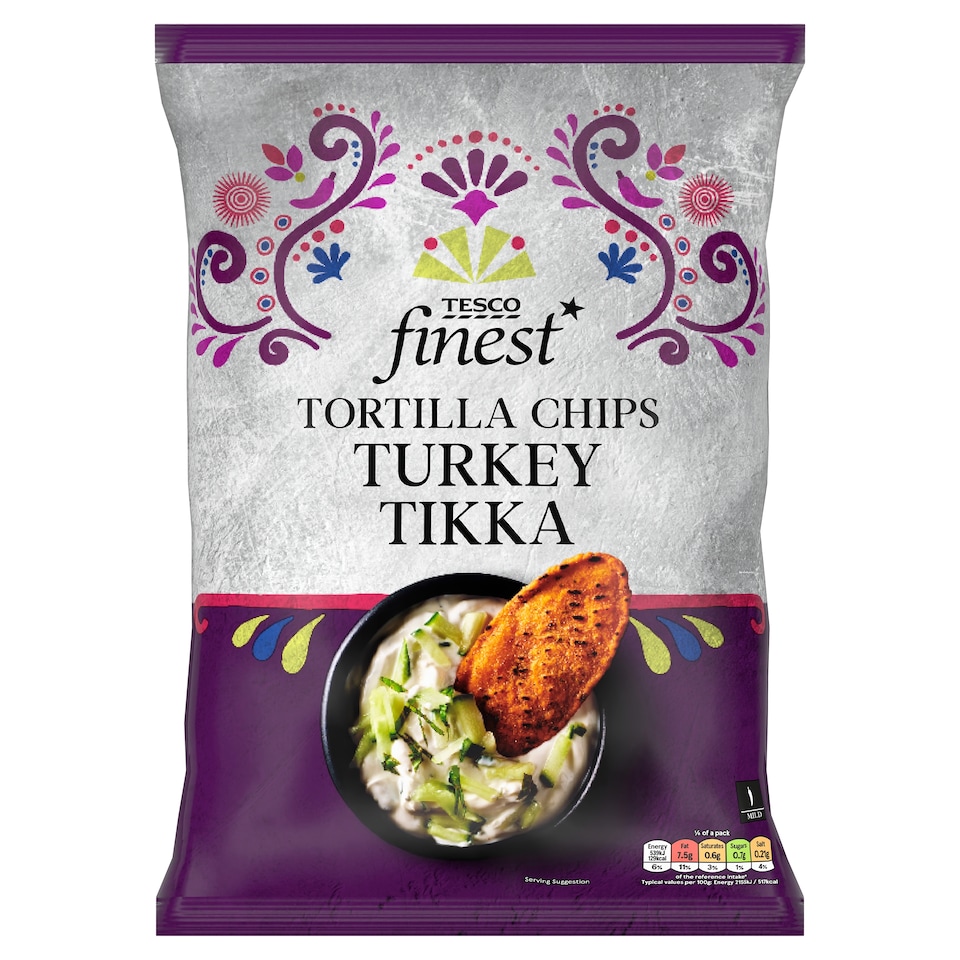 Tesco Finest Tortilla Chips Turkey Tikka 150g