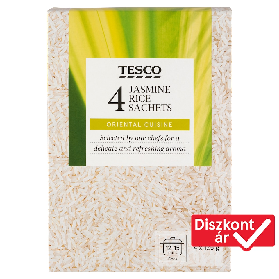 Tesco "A" minőségű jázmin rizs 4 x 125 g (500 g)