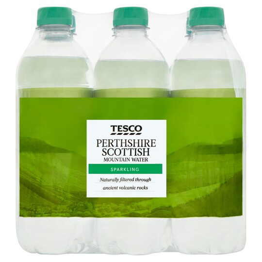 Tesco Perthshire Sparkling Water 6X500ml Tesco Groceries