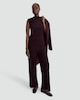 image 2 of F&F Ribbed Sleeveless Asymmetric Top in Burgundy