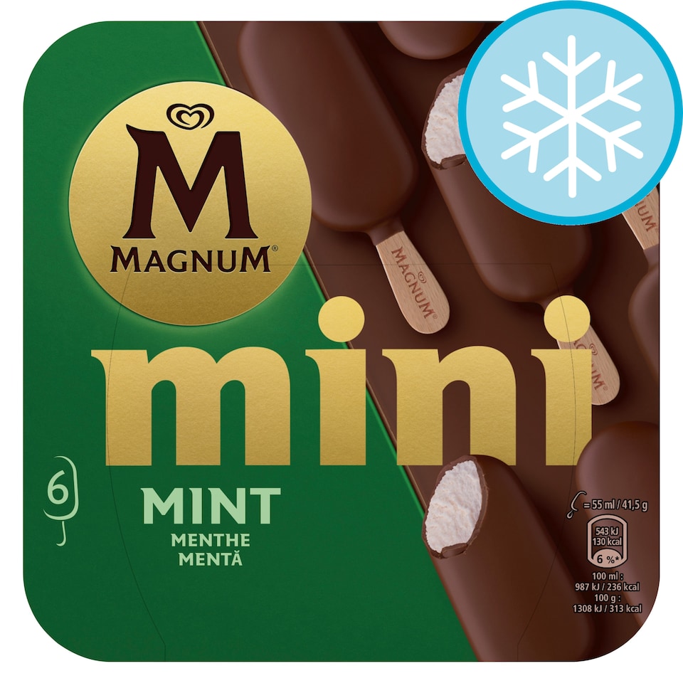 image 1 of Magnum Mini Mint Ice Cream Sticks 6x55ml