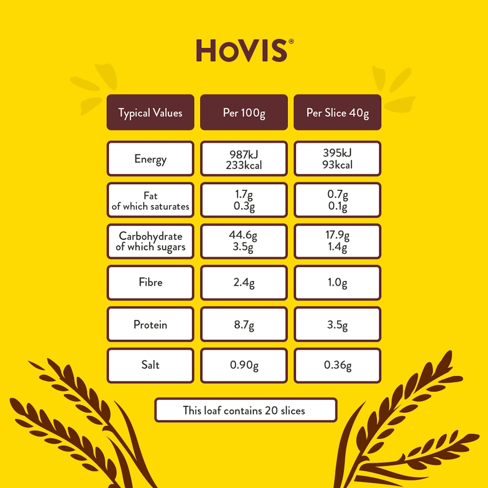 image 1 of Hovis Soft White Medium Sliced Bread 800g