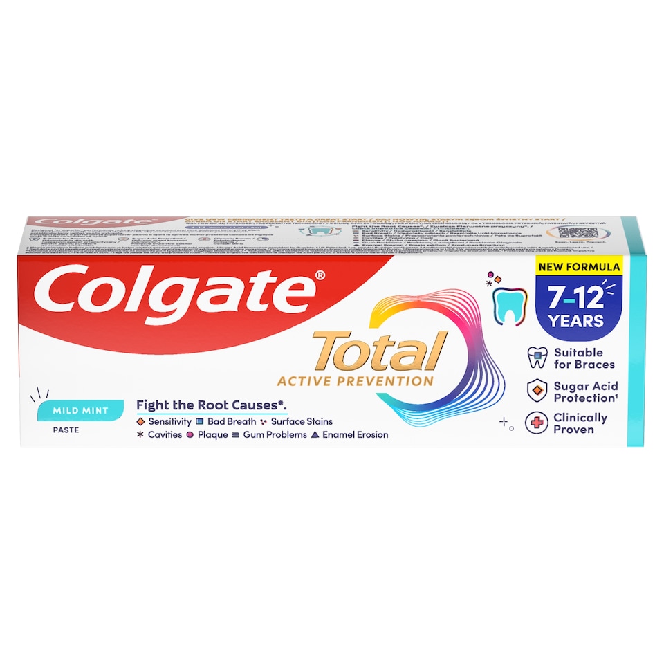 image 1 of Colgate Total Active Prevention Junior dětská zubní pasta pro děti ve věku 7 - 12 let 50ml
