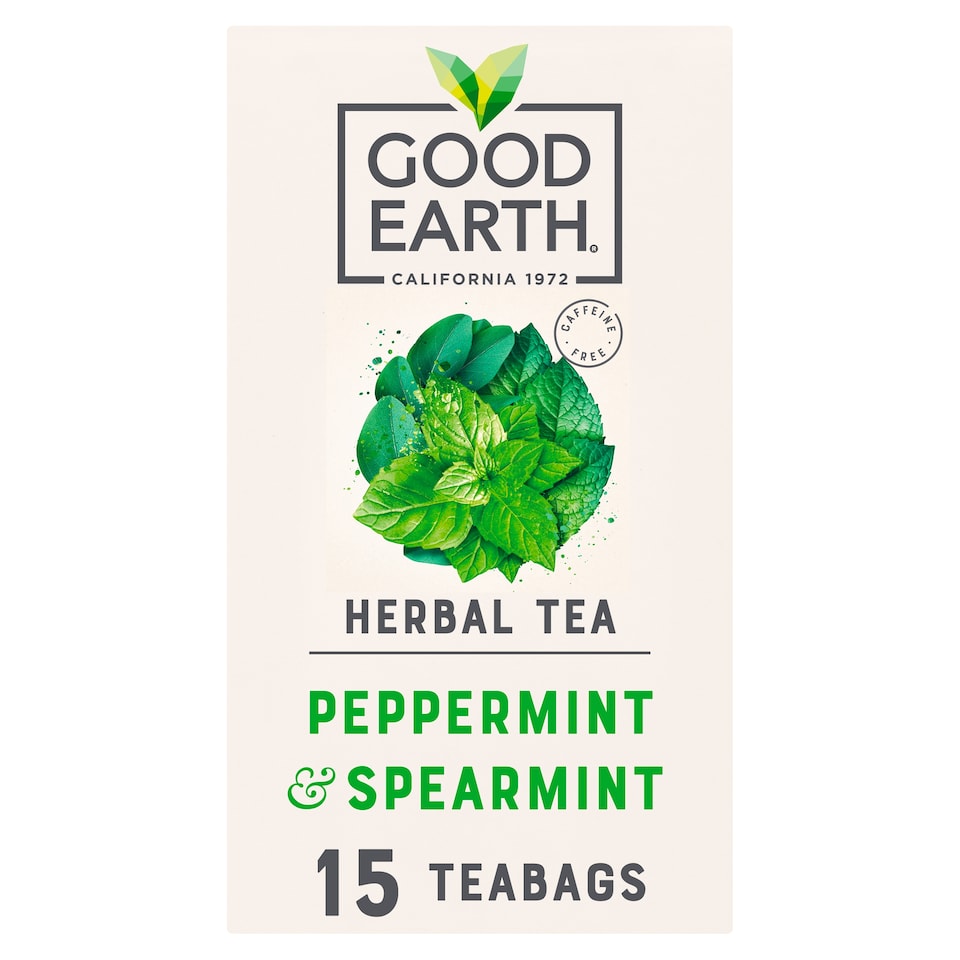 image 1 of Good Earth Herbal Tea Peppermint, Spearmint 15 Tea Bags 27g