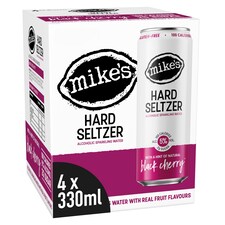 Mikes Hard Seltzer Black Cherry 4X330ml