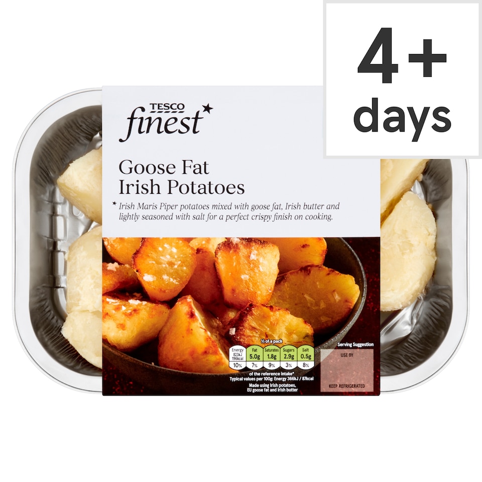 Tesco Finest Goose Fat Irish Potatoes 450G