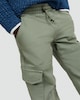 image 3 of F&F Boys Cotton Rich Cuffed Drawstring Cargo Joggers in Khaki