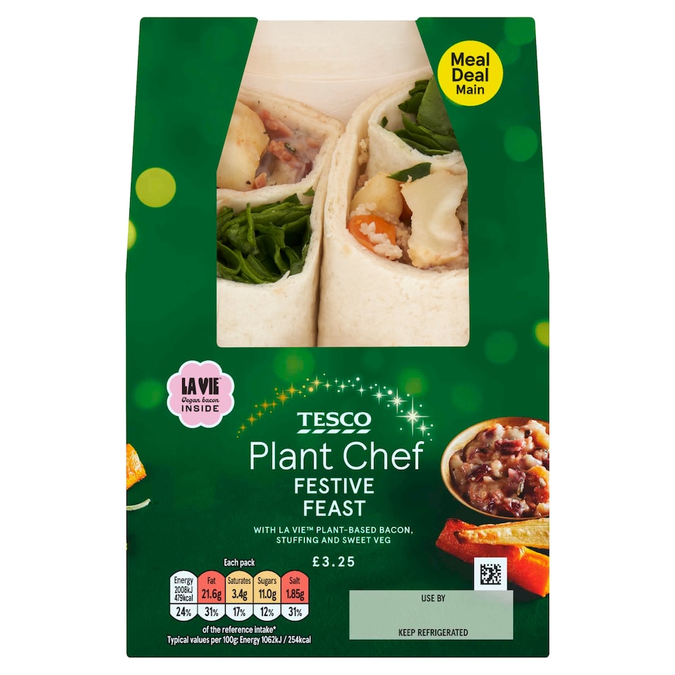 Tesco Plant Chef Festive Feast Wrap