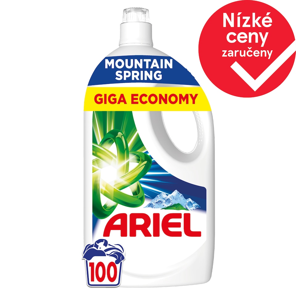 image 1 of Ariel Tekutý Prací Prostředek, 100 Praní, Mountain Spring