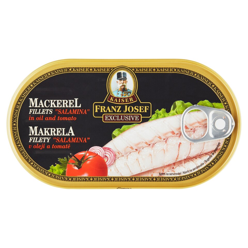 Franz Josef Kaiser Exclusive Mackerel Fillets "Salamina” in Oil and Tomato 170g
