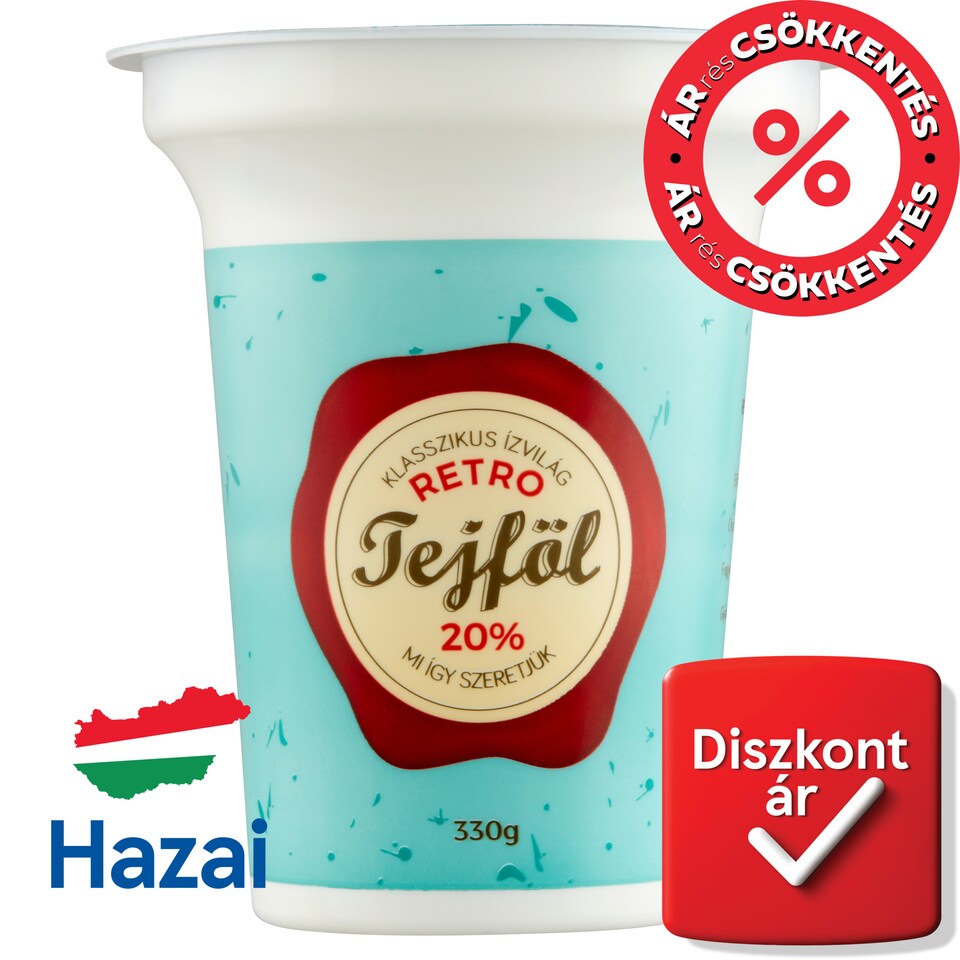 Retro habart tejföl 20% 330 g