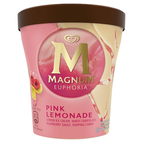 Magnum Pink Lemonade Lemon Ice Cream with White Chocolate and Raspberry ...