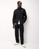image 1 of The F&F Edit Straight Fit Cargo Trousers in Black